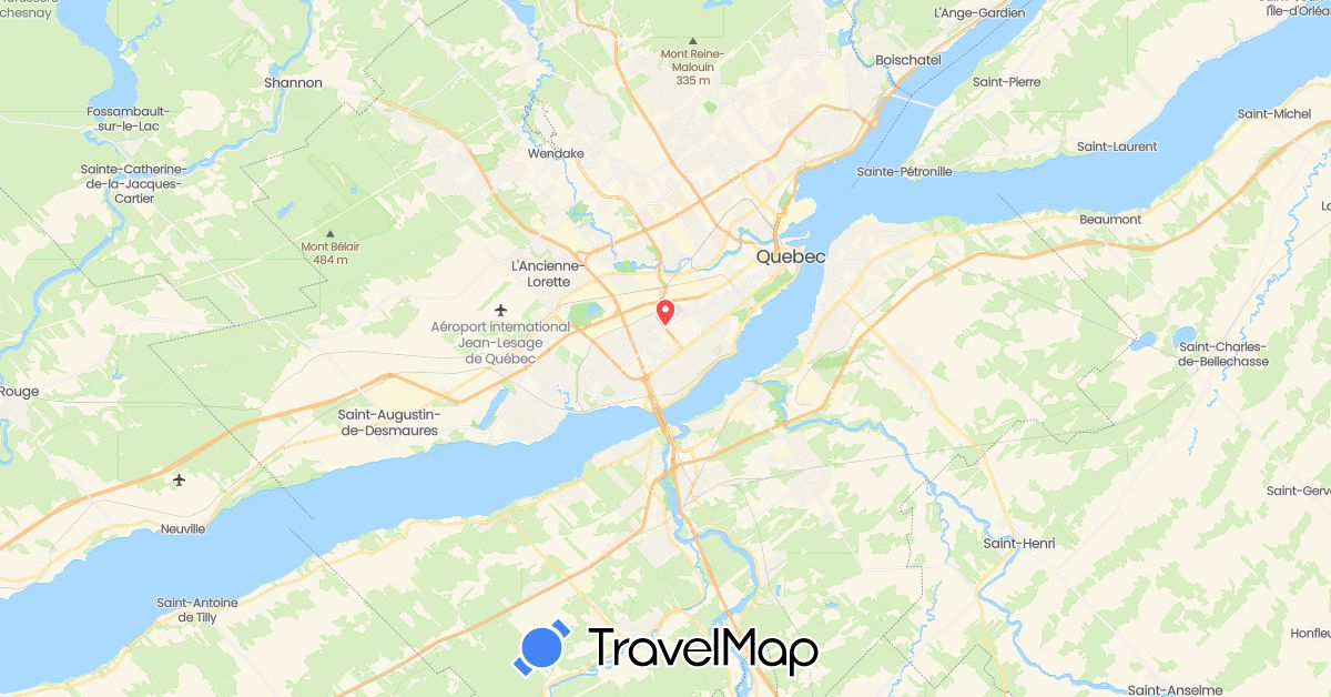 TravelMap itinerary: hiking in Canada (North America)